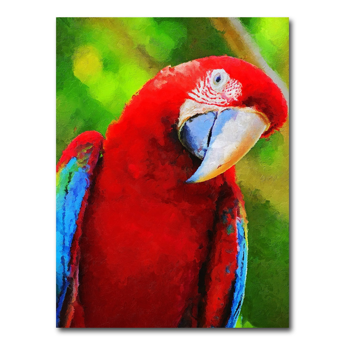 AUTO-MOCKUP WHITE | Parrot Recovered Painting | 1 Piece | Gallery Wrap Canvas | group=3x4
