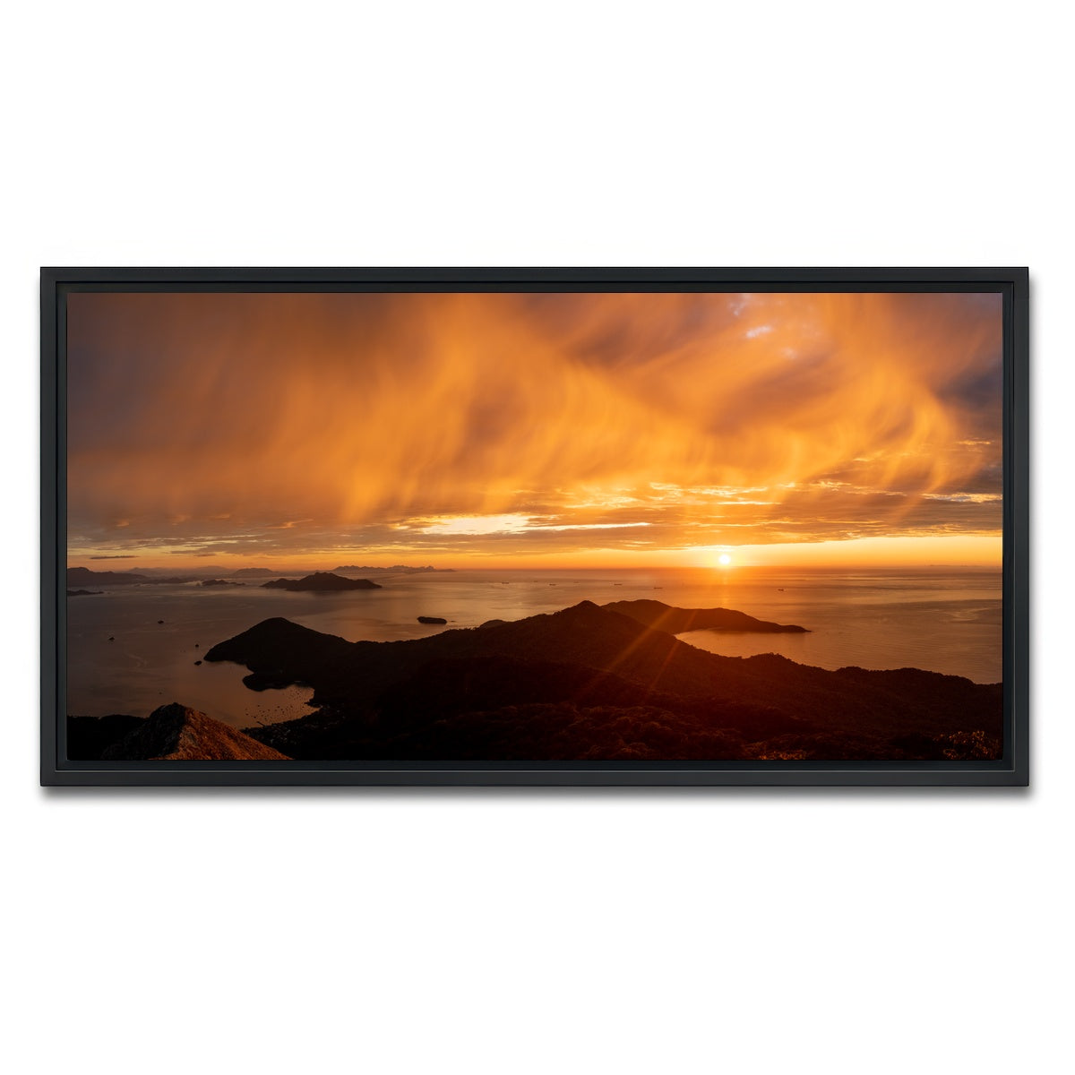 AUTO-MOCKUP WHITE | Parrot's Peak Ilha Grande Brazil | 1 Piece | Black Framed Canvas | group=2x1