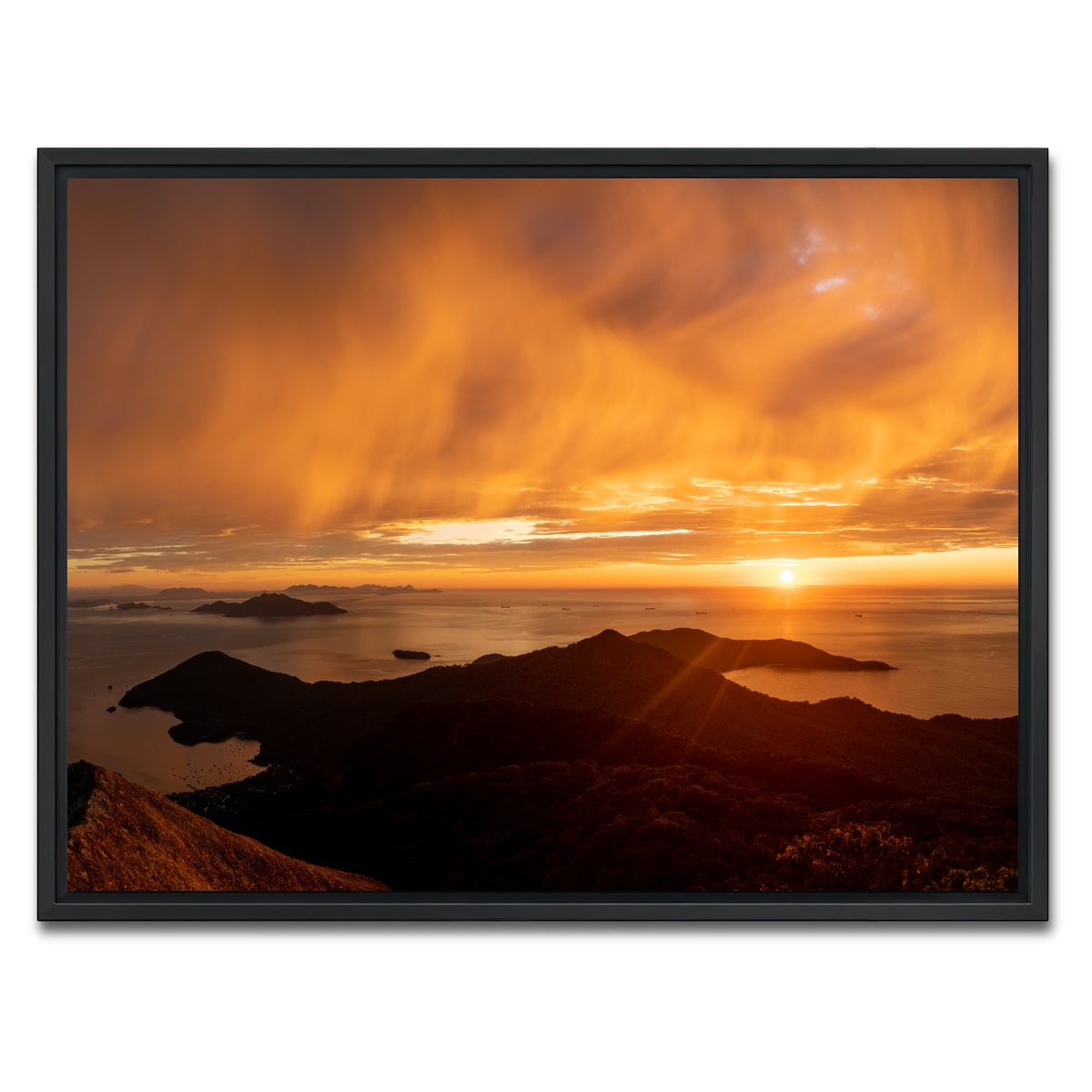 AUTO-MOCKUP WHITE | Parrot's Peak Ilha Grande Brazil | 1 Piece | Black Framed Canvas | group=4x3