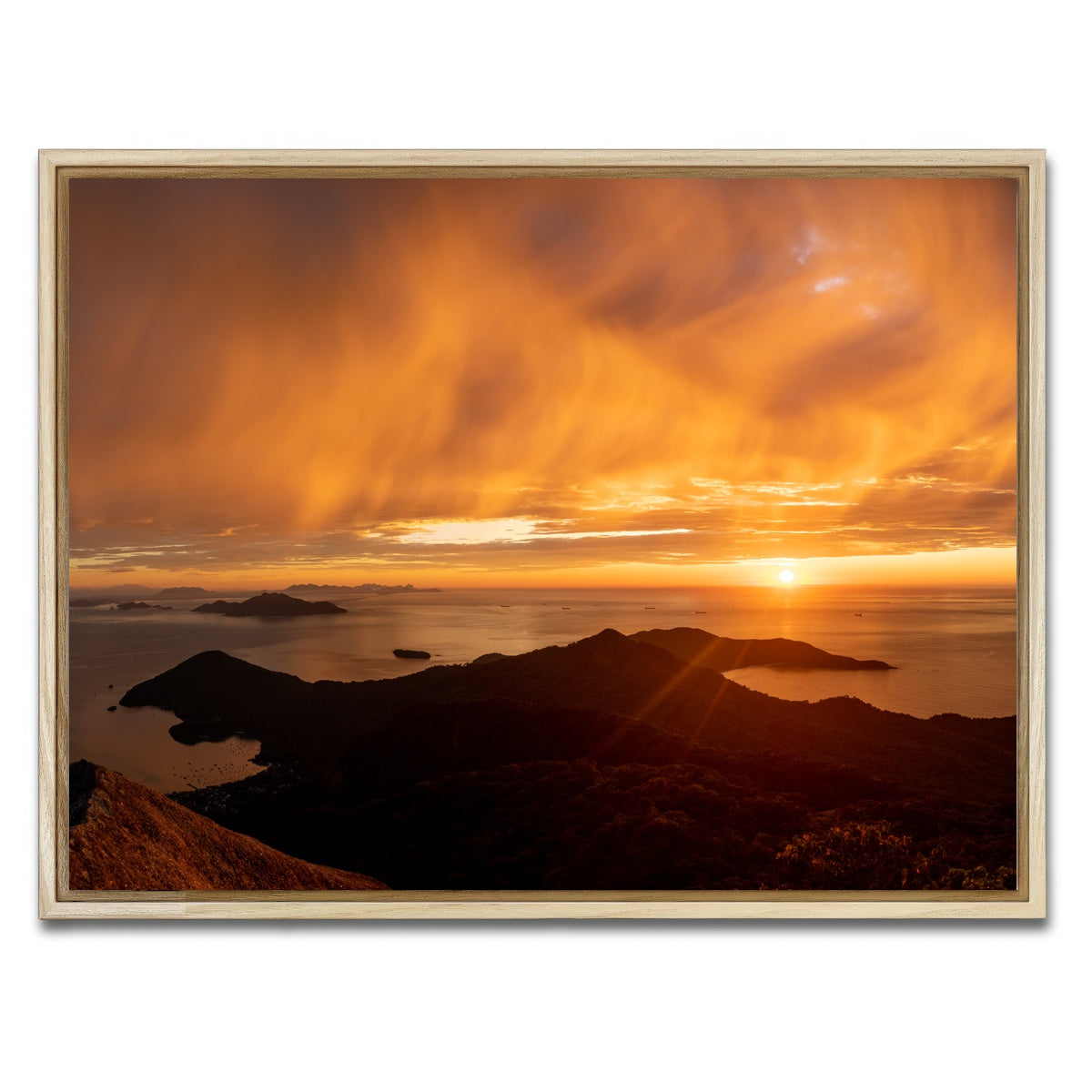 AUTO-MOCKUP WHITE | Parrot's Peak Ilha Grande Brazil | 1 Piece | Natural Framed Canvas | group=4x3