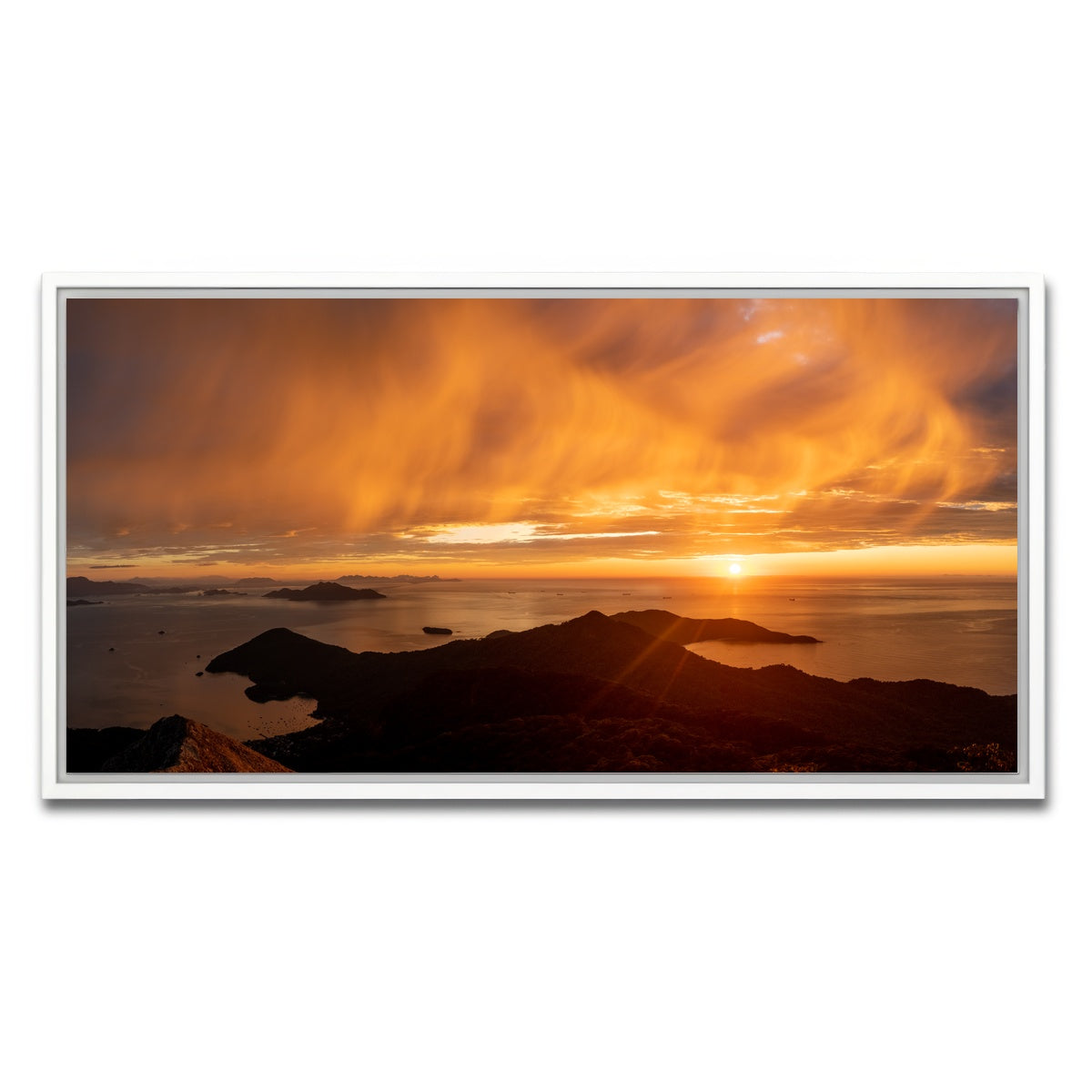 AUTO-MOCKUP WHITE | Parrot's Peak Ilha Grande Brazil | 1 Piece | White Framed Canvas | group=2x1
