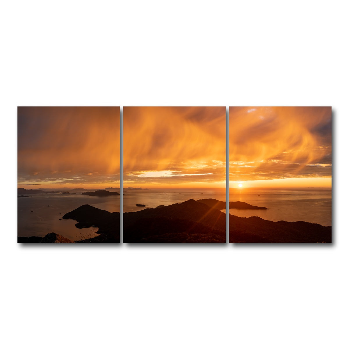 AUTO-MOCKUP WHITE | Parrot's Peak Ilha Grande Brazil | 3 Piece | Gallery Wrap Canvas | group=18x24