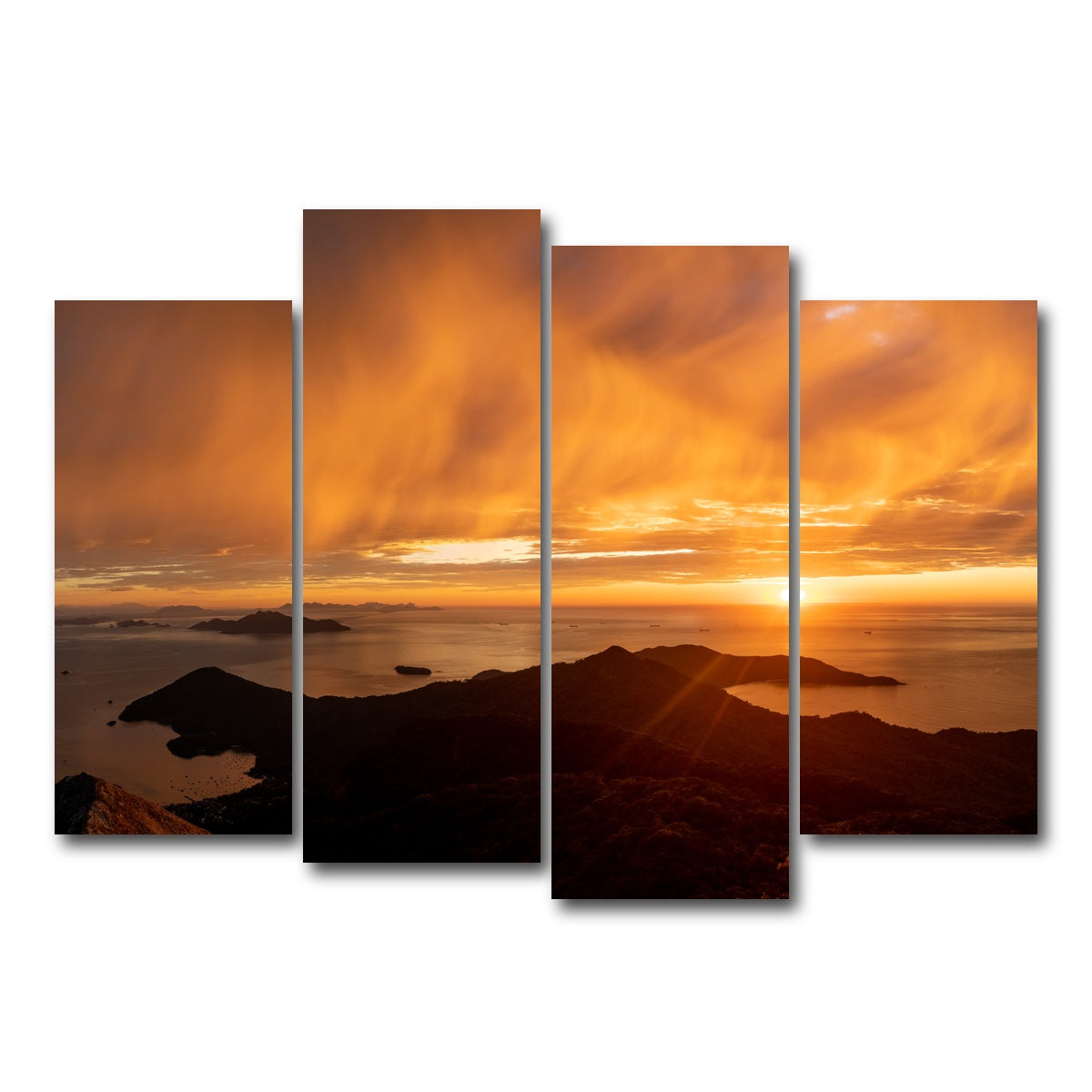 AUTO-MOCKUP WHITE | Parrot's Peak Ilha Grande Brazil | 4 Piece | Gallery Wrap Canvas | group=4_normal