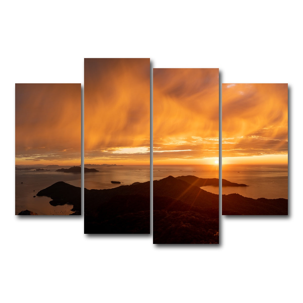 AUTO-MOCKUP WHITE | Parrot's Peak Ilha Grande Brazil | 4 Piece | Gallery Wrap Canvas | group=4_short