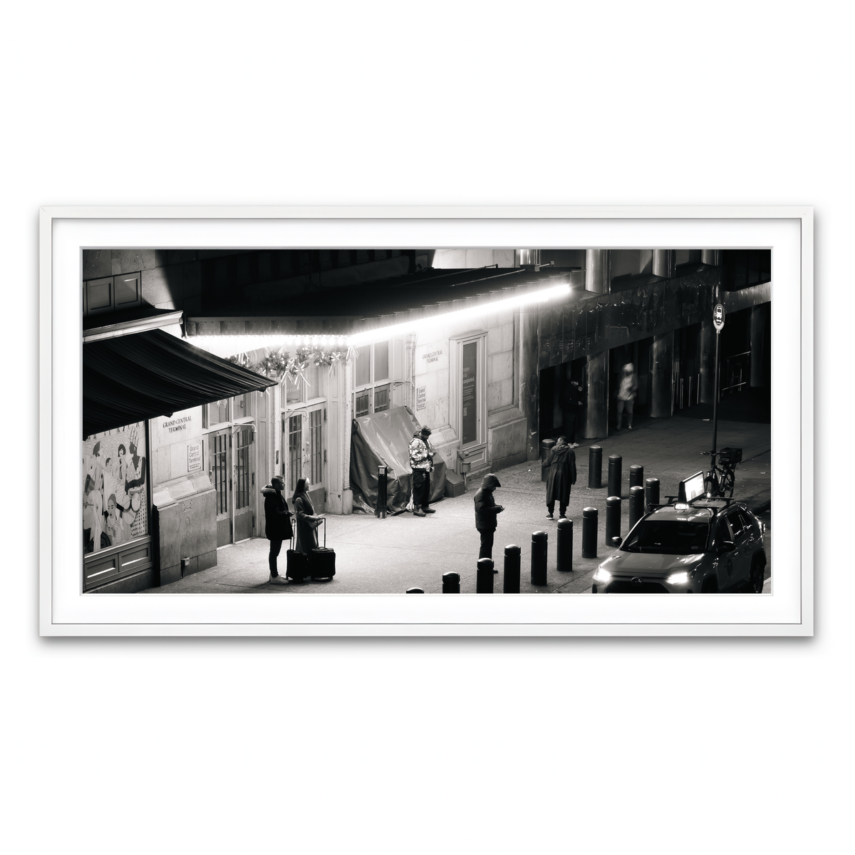 Framed Print 2x1 White