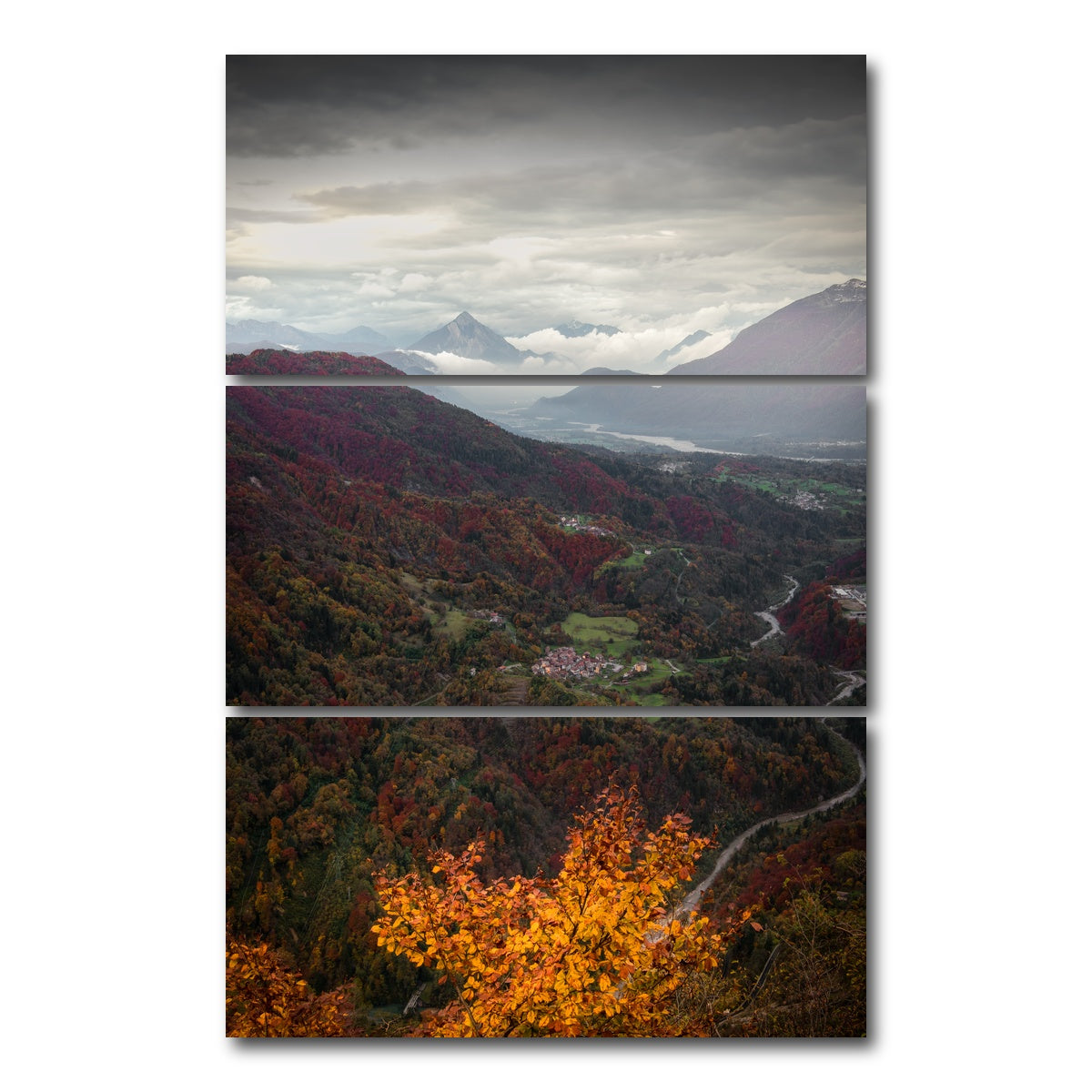 AUTO-MOCKUP WHITE | Passo Pura Autunno | 3 Piece | Gallery Wrap Canvas | group=12x24_stacked