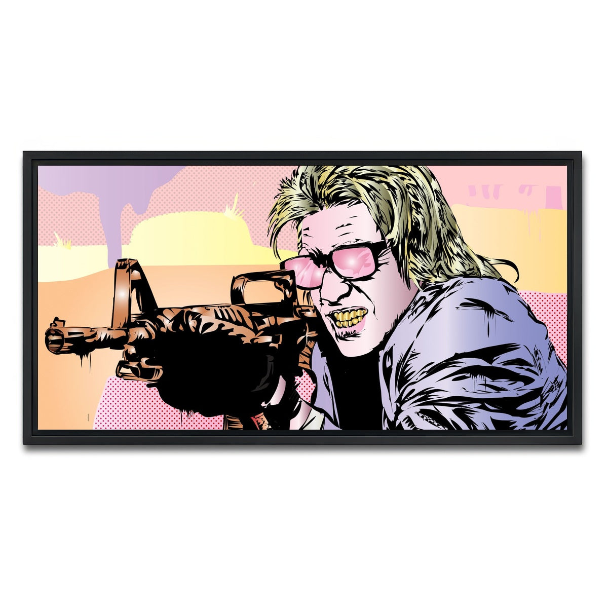 AUTO-MOCKUP WHITE | Pastel Heat | 1 Piece | Black Framed Canvas | group=2x1