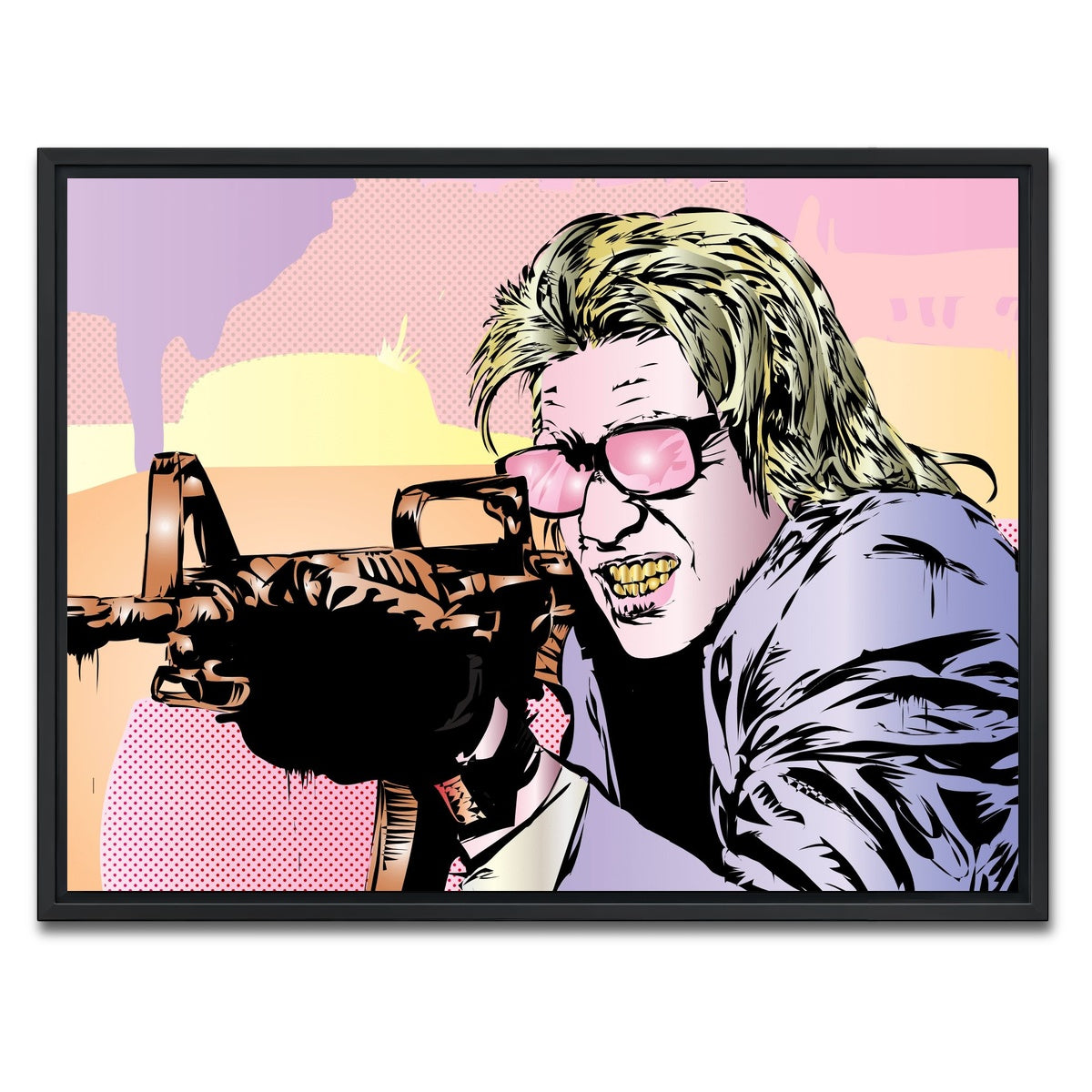 AUTO-MOCKUP WHITE | Pastel Heat | 1 Piece | Black Framed Canvas | group=4x3