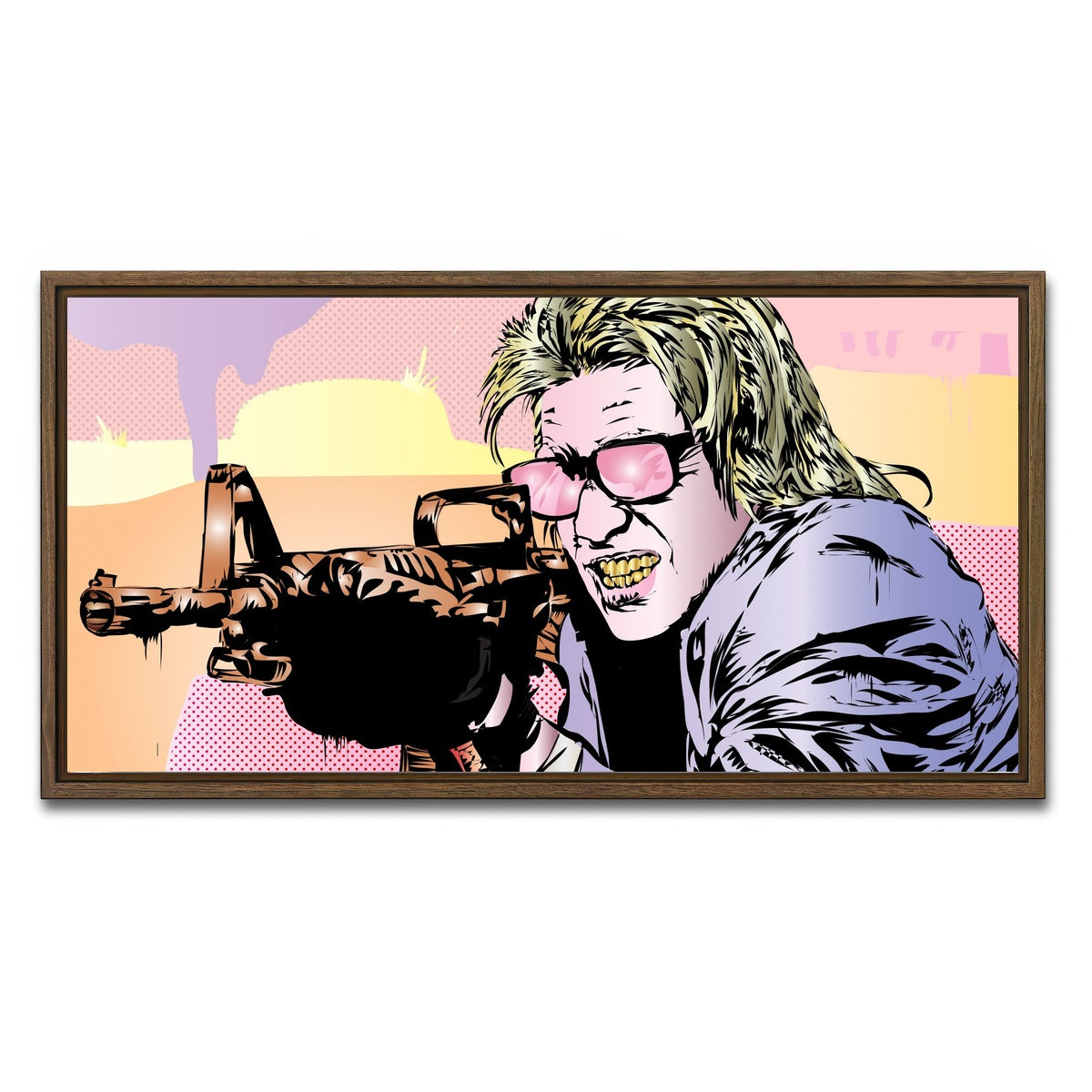 AUTO-MOCKUP WHITE | Pastel Heat | 1 Piece | Walnut Framed Canvas | group=2x1