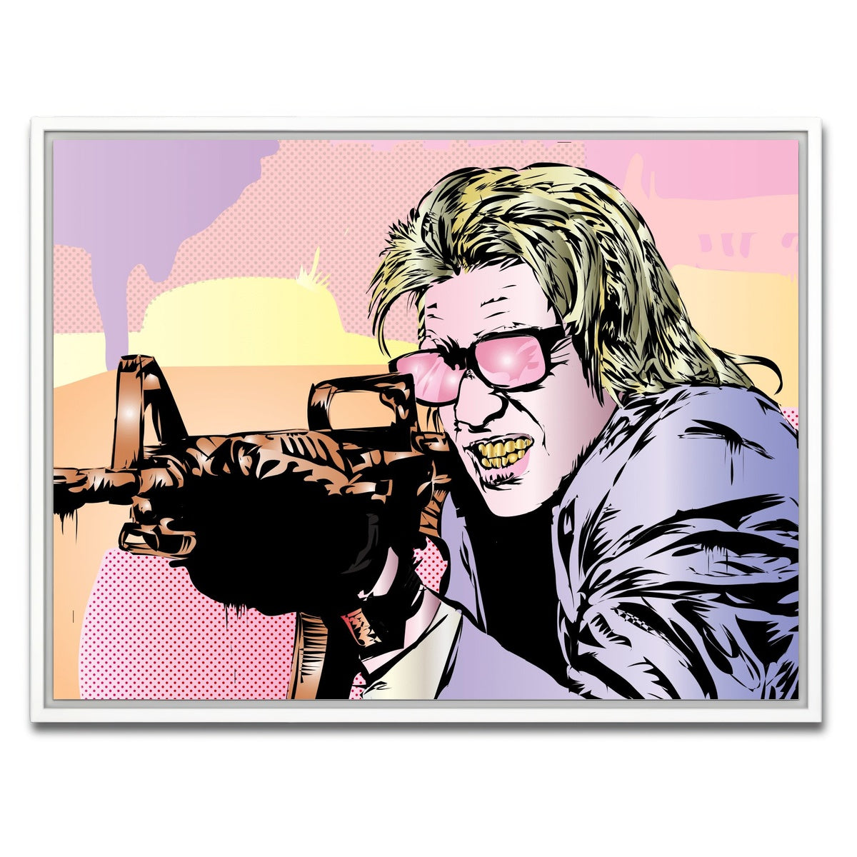 AUTO-MOCKUP WHITE | Pastel Heat | 1 Piece | White Framed Canvas | group=4x3