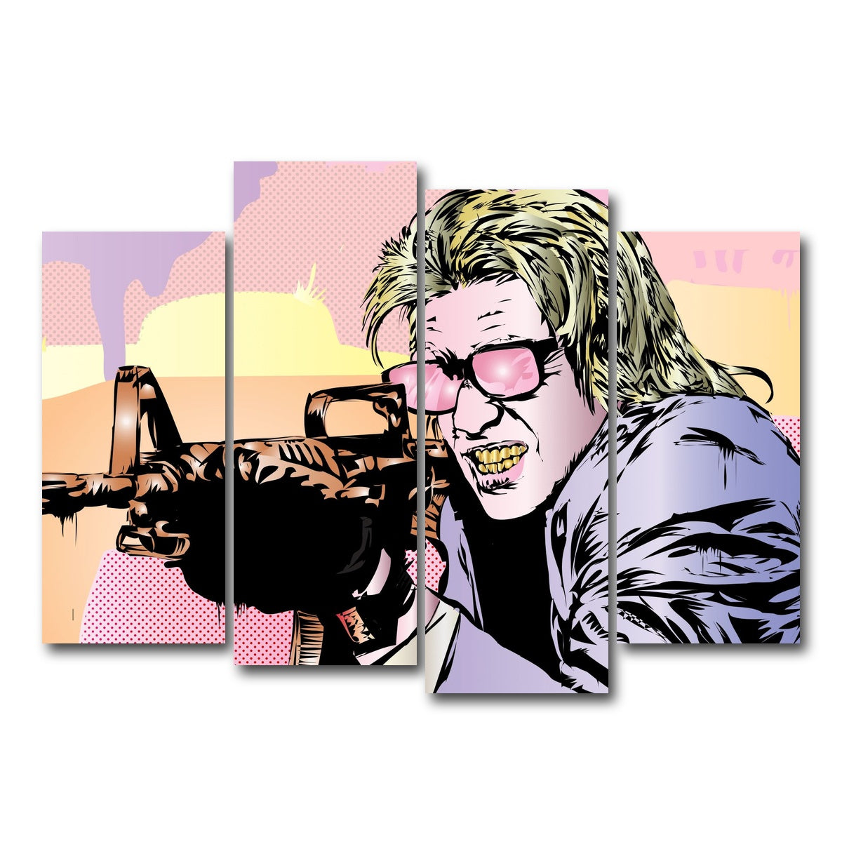 AUTO-MOCKUP WHITE | Pastel Heat | 4 Piece | Gallery Wrap Canvas | group=4_normal