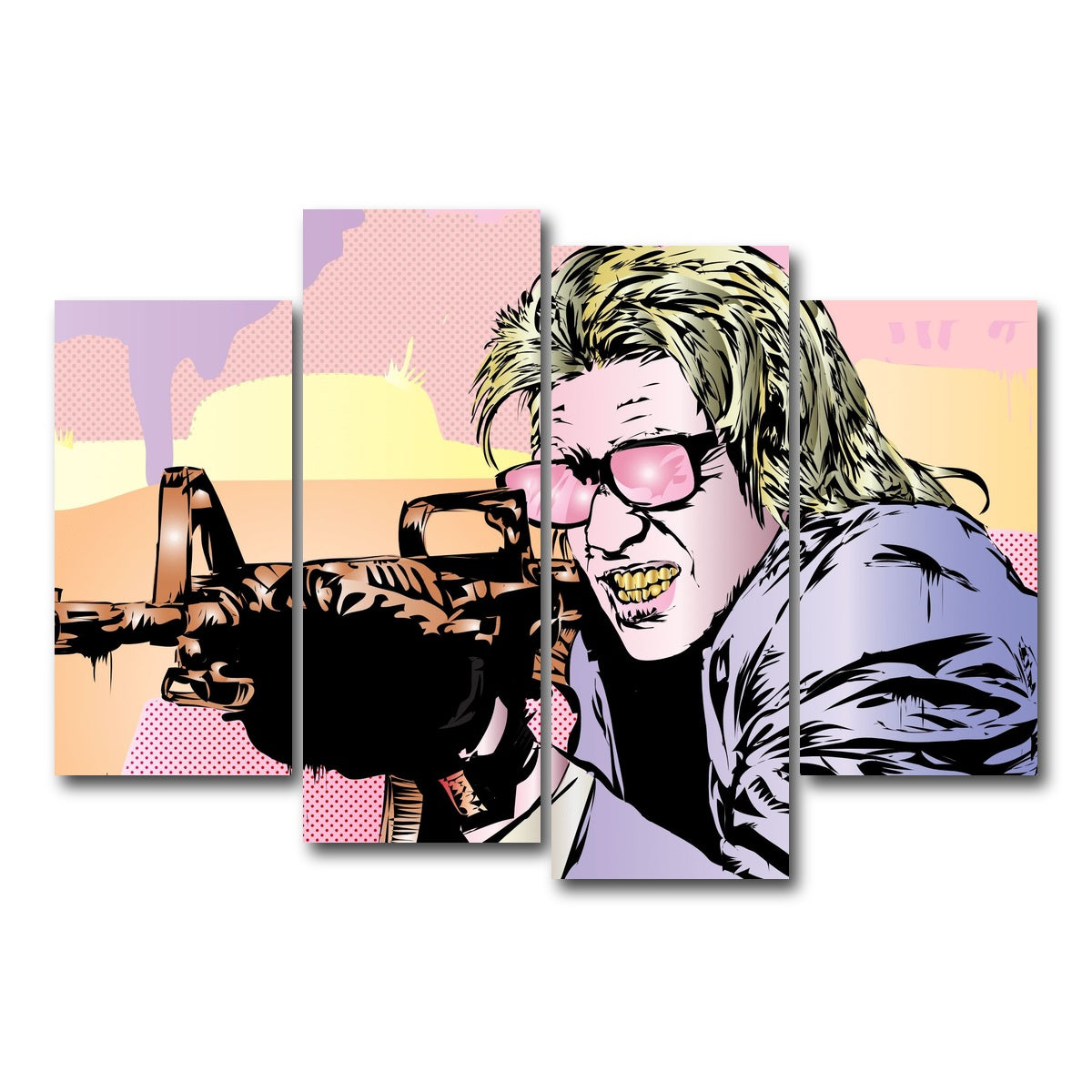 AUTO-MOCKUP WHITE | Pastel Heat | 4 Piece | Gallery Wrap Canvas | group=4_short