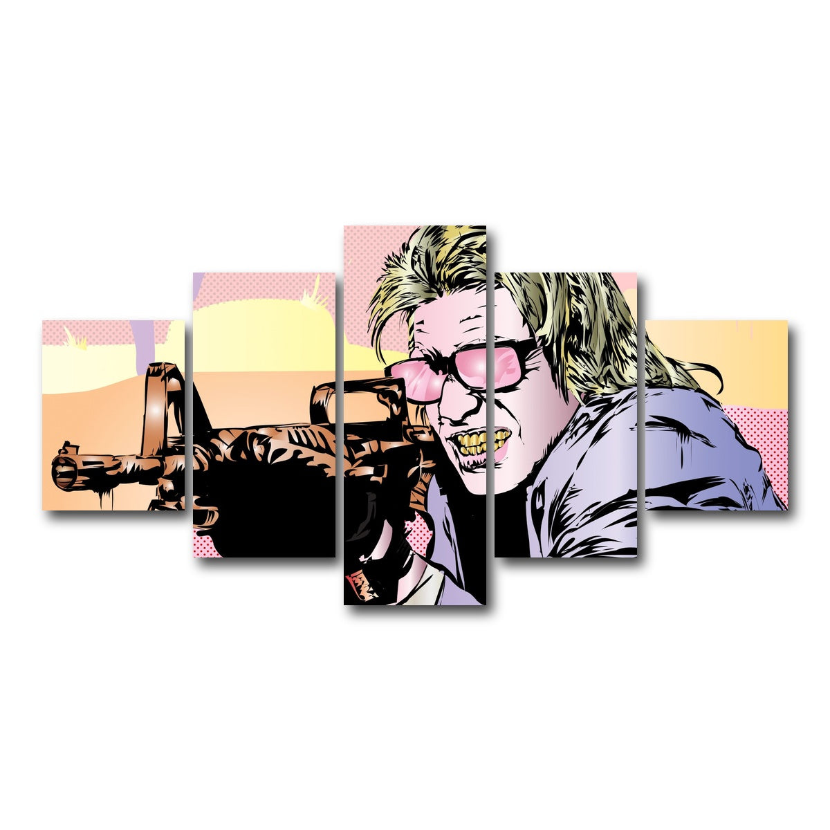 AUTO-MOCKUP WHITE | Pastel Heat | 5 Piece | Gallery Wrap Canvas | group=5_short