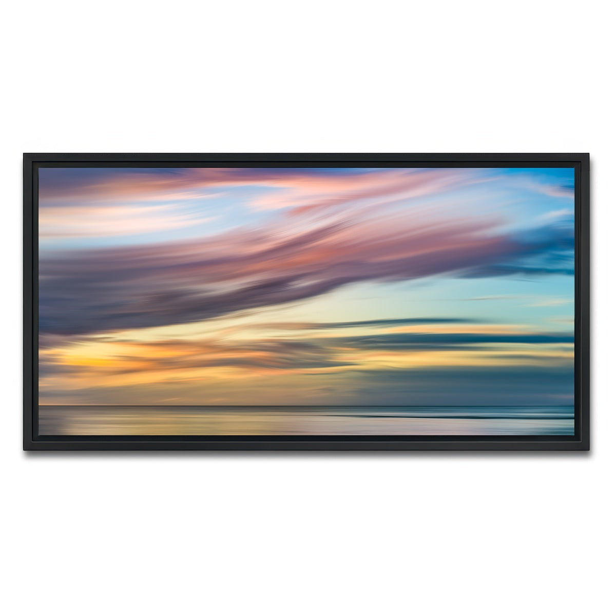 AUTO-MOCKUP WHITE | Pastel Pink Sky | 1 Piece | Black Framed Canvas | group=2x1