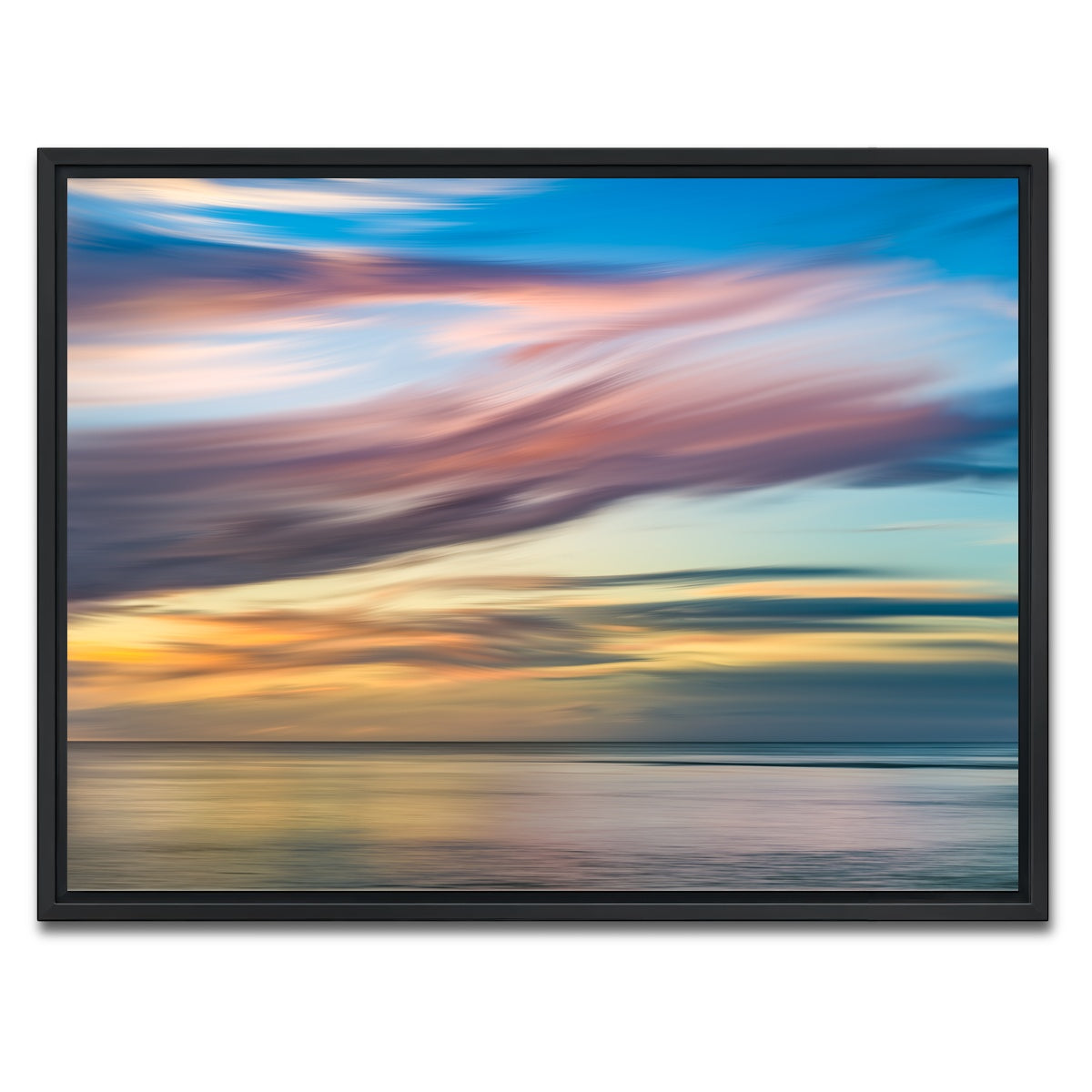 AUTO-MOCKUP WHITE | Pastel Pink Sky | 1 Piece | Black Framed Canvas | group=4x3