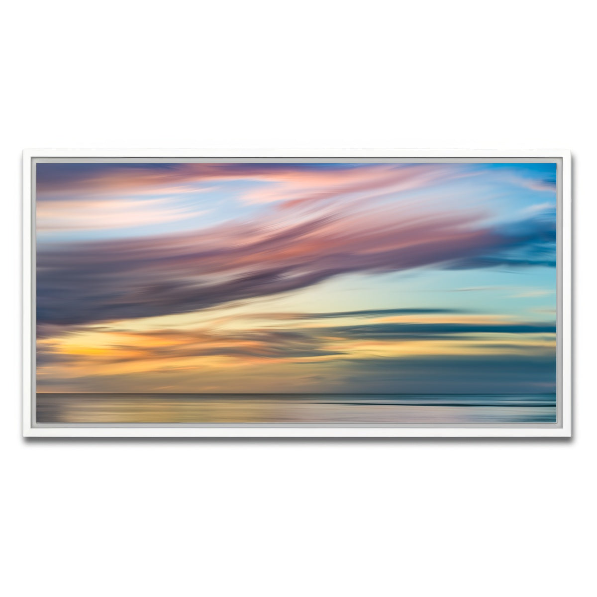 AUTO-MOCKUP WHITE | Pastel Pink Sky | 1 Piece | White Framed Canvas | group=2x1