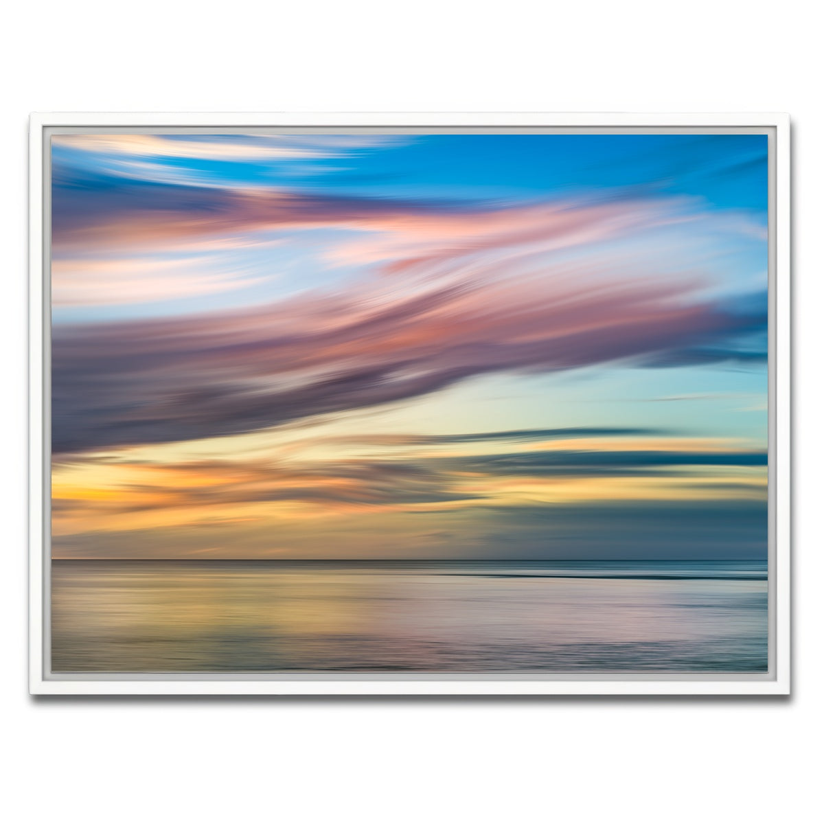 AUTO-MOCKUP WHITE | Pastel Pink Sky | 1 Piece | White Framed Canvas | group=4x3
