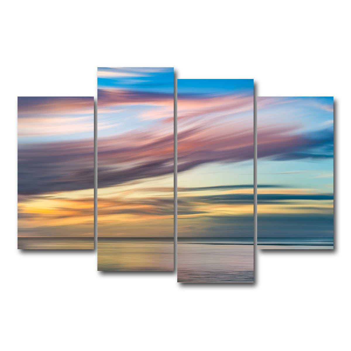 AUTO-MOCKUP WHITE | Pastel Pink Sky | 4 Piece | Gallery Wrap Canvas | group=4_short
