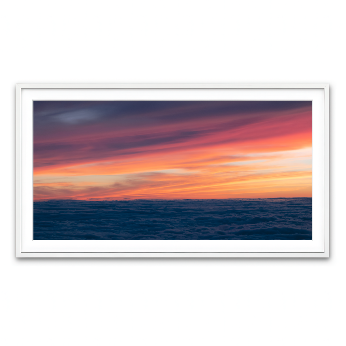 Framed Print 2x1 White