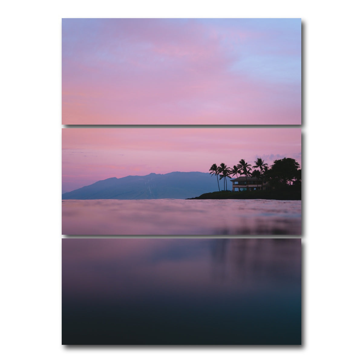 AUTO-MOCKUP WHITE | Pastel Sunrise | 3 Piece | Gallery Wrap Canvas | group=8x18_stacked