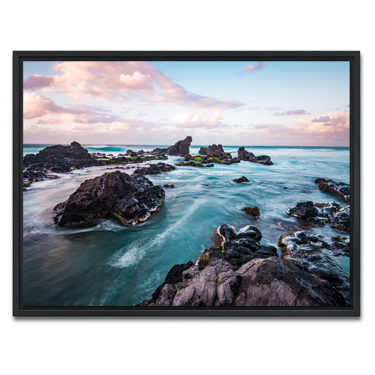 AUTO-MOCKUP WHITE | Pastel Waters | 1 Piece | Black Framed Canvas | group=4x3