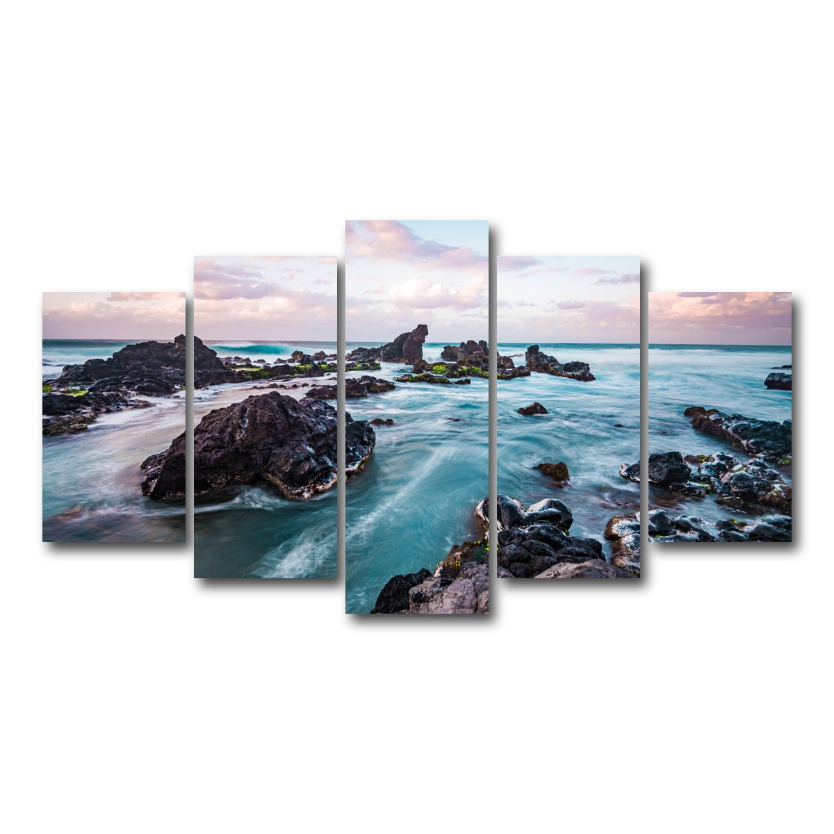 AUTO-MOCKUP WHITE | Pastel Waters | 5 Piece | Gallery Wrap Canvas | group=5_normal