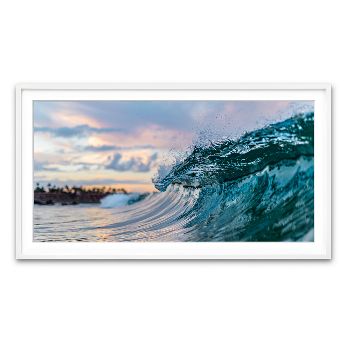 Framed Print 2x1 White