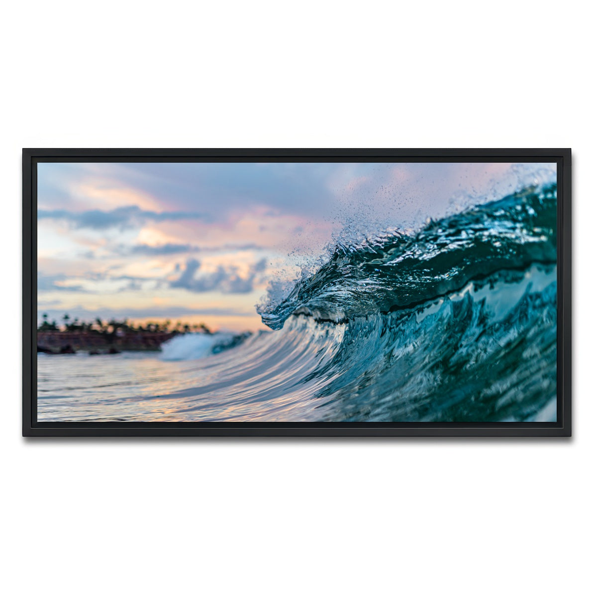 AUTO-MOCKUP WHITE | Pastel Wave | 1 Piece | Black Framed Canvas | group=2x1