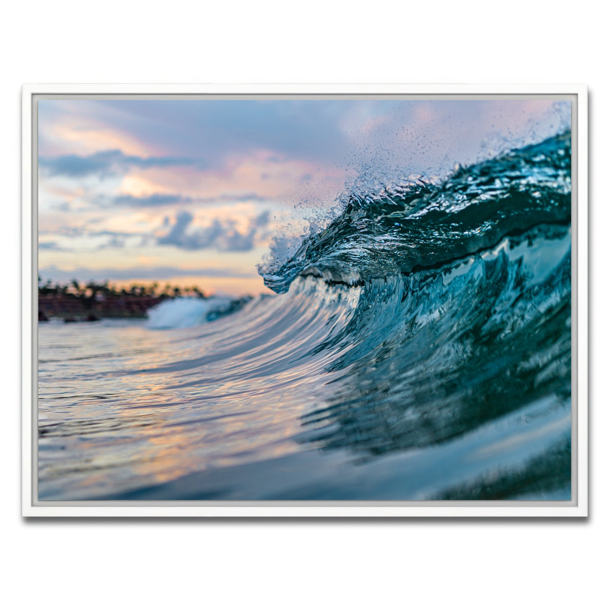 AUTO-MOCKUP WHITE | Pastel Wave | 1 Piece | White Framed Canvas | group=4x3
