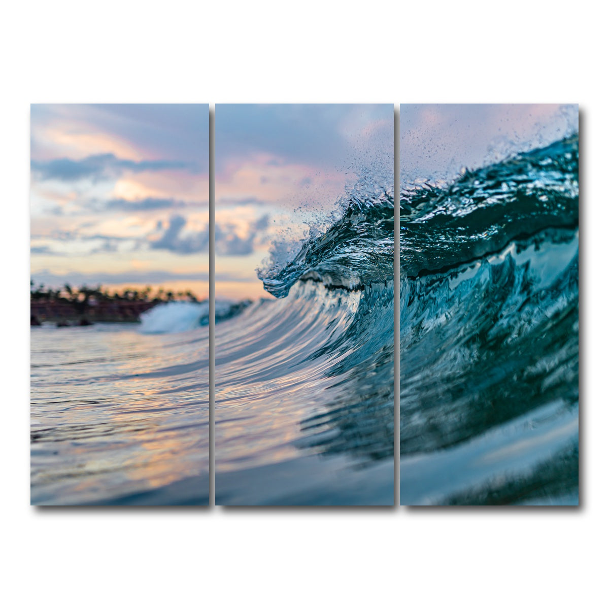 AUTO-MOCKUP WHITE | Pastel Wave | 3 Piece | Gallery Wrap Canvas | group=8x18