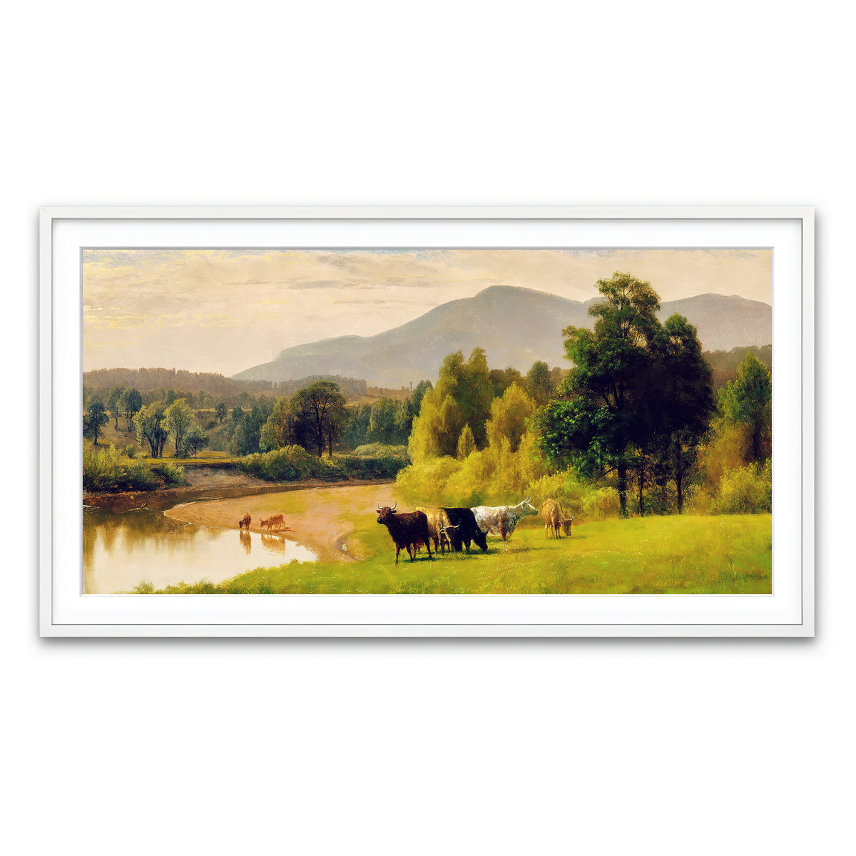 Framed Print 2x1 White