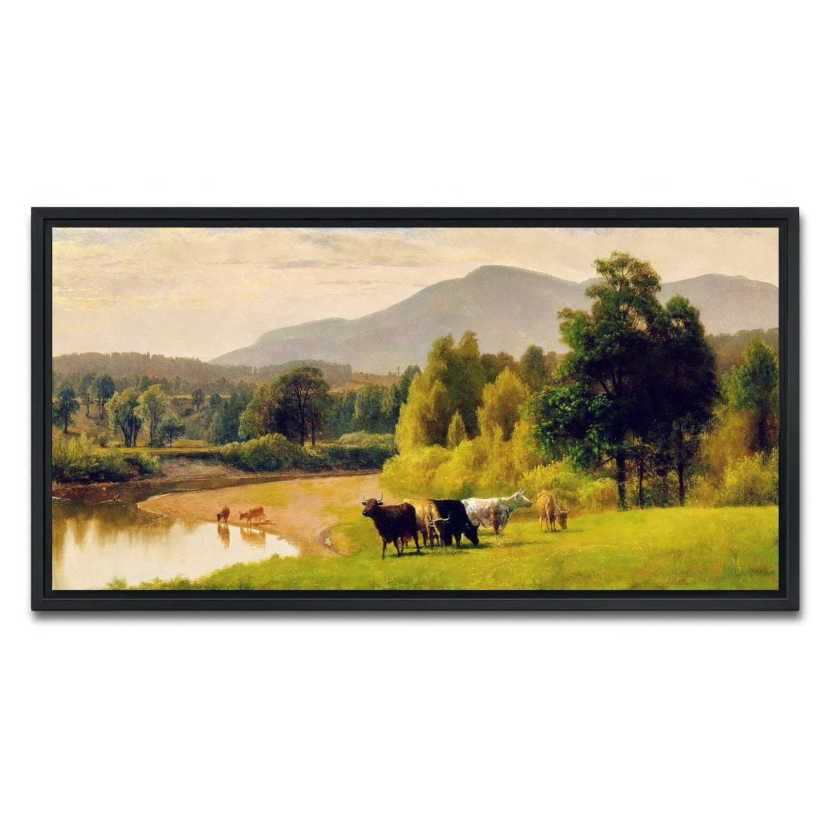 AUTO-MOCKUP WHITE | Pasture lands | 1 Piece | Black Framed Canvas | group=2x1