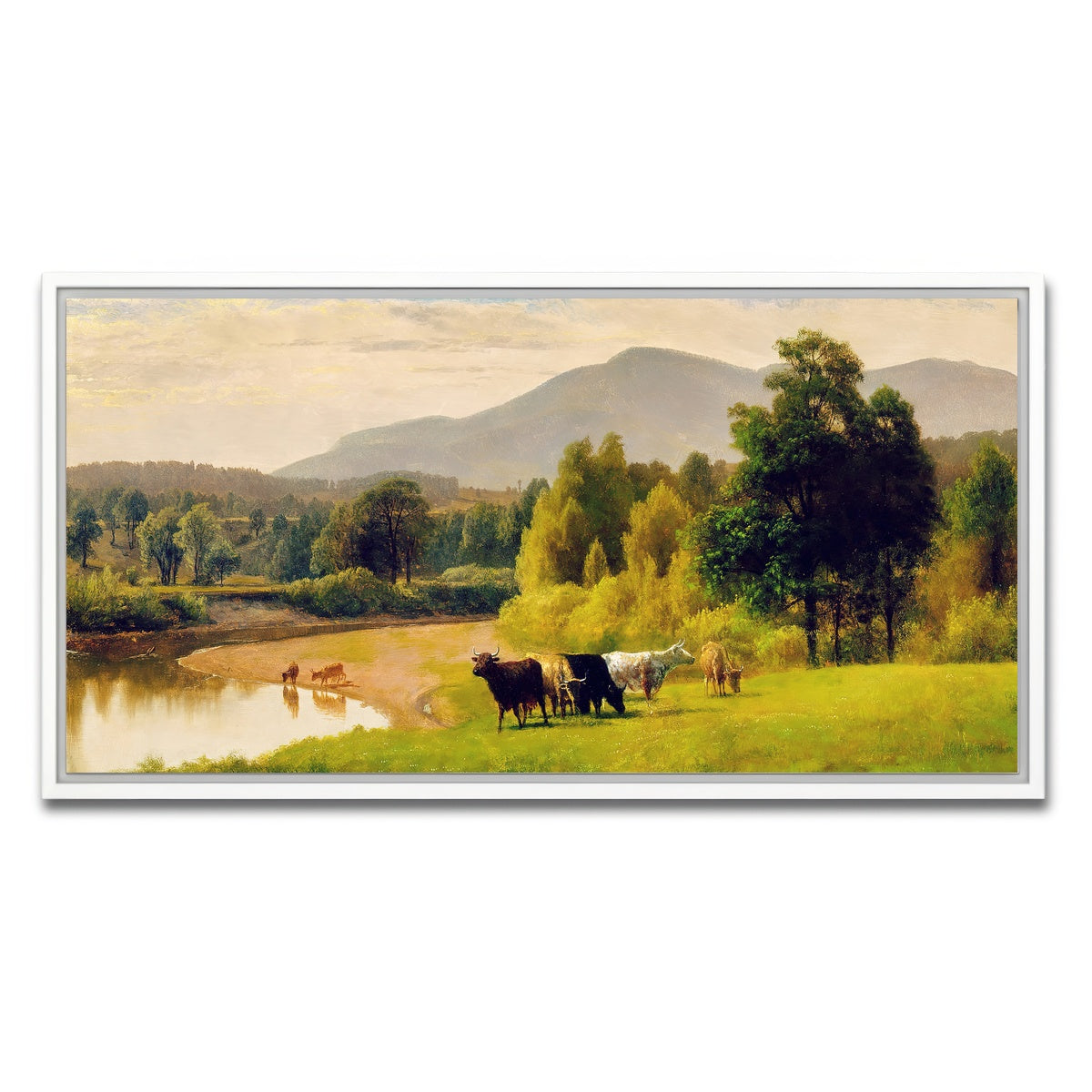 AUTO-MOCKUP WHITE | Pasture lands | 1 Piece | White Framed Canvas | group=2x1