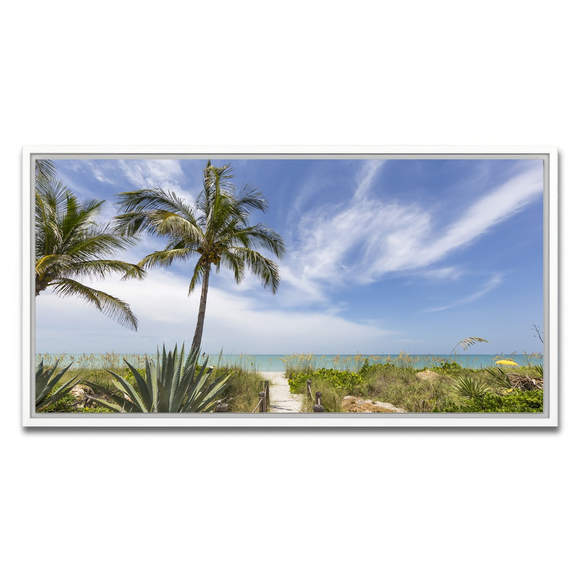 AUTO-MOCKUP WHITE | Path to the beach | 1 Piece | White Framed Canvas | group=2x1