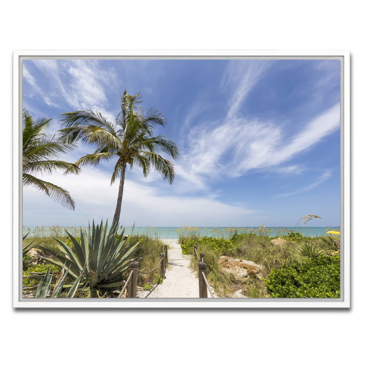 AUTO-MOCKUP WHITE | Path to the beach | 1 Piece | White Framed Canvas | group=4x3