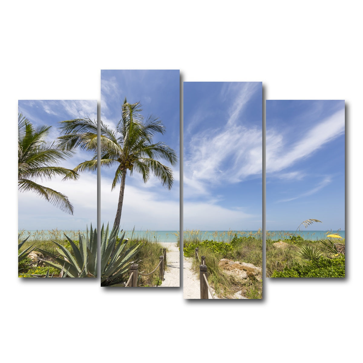 AUTO-MOCKUP WHITE | Path to the beach | 4 Piece | Gallery Wrap Canvas | group=4_normal