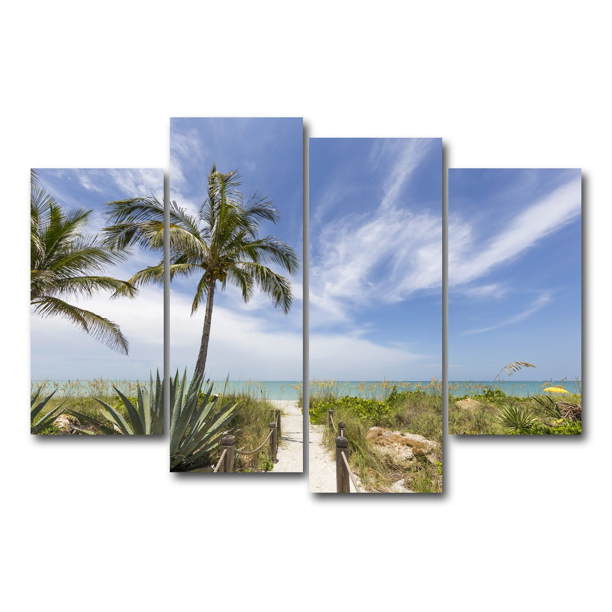 AUTO-MOCKUP WHITE | Path to the beach | 4 Piece | Gallery Wrap Canvas | group=4_short