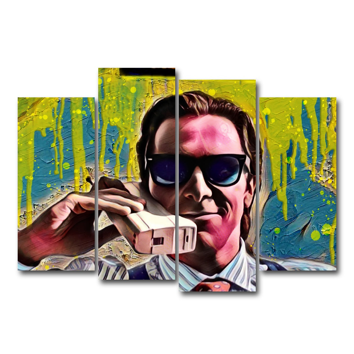 AUTO-MOCKUP WHITE | Patrick Bateman | 4 Piece | Gallery Wrap Canvas | group=4_normal