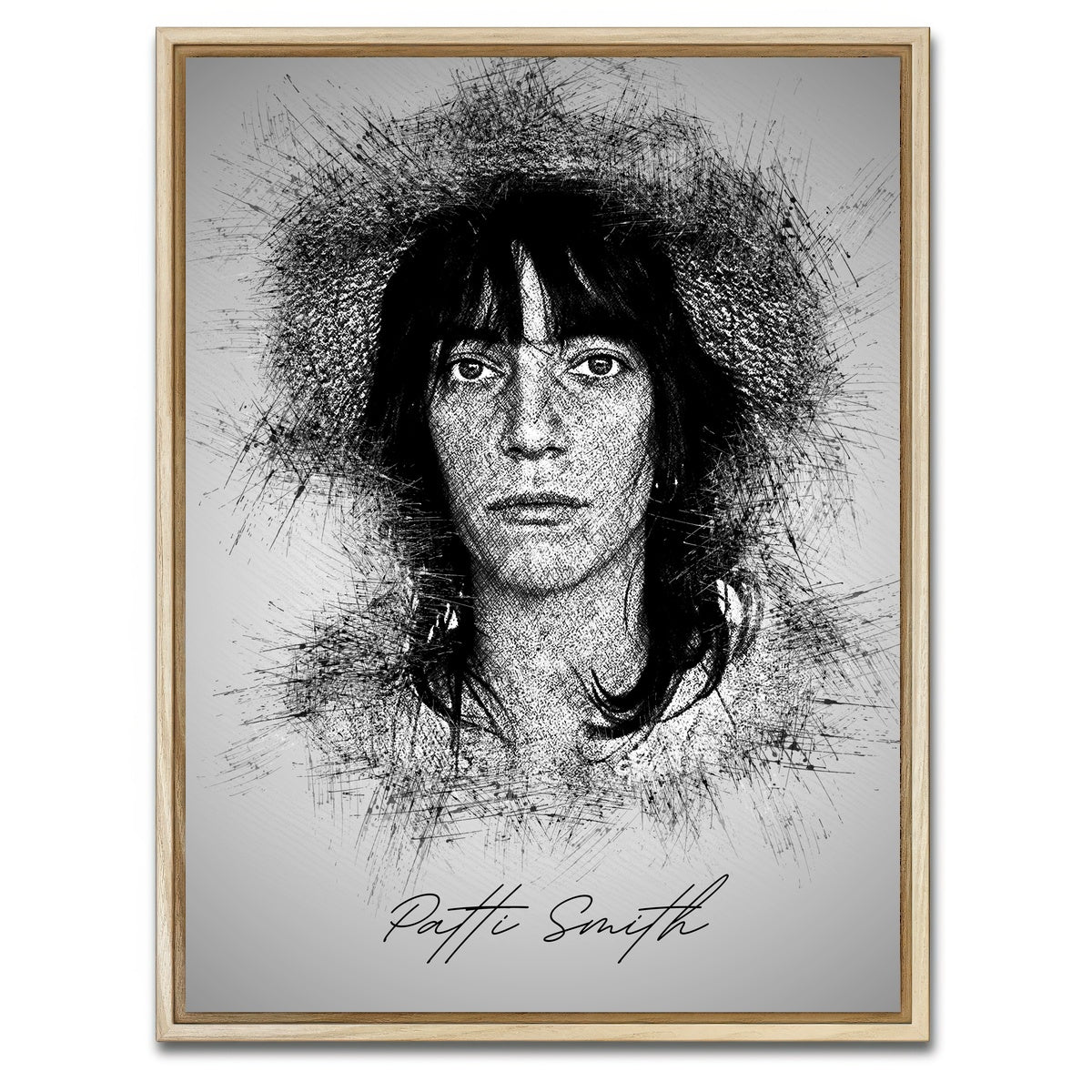 AUTO-MOCKUP WHITE | Patti Smith | 1 Piece | Natural Framed Canvas | group=3x4