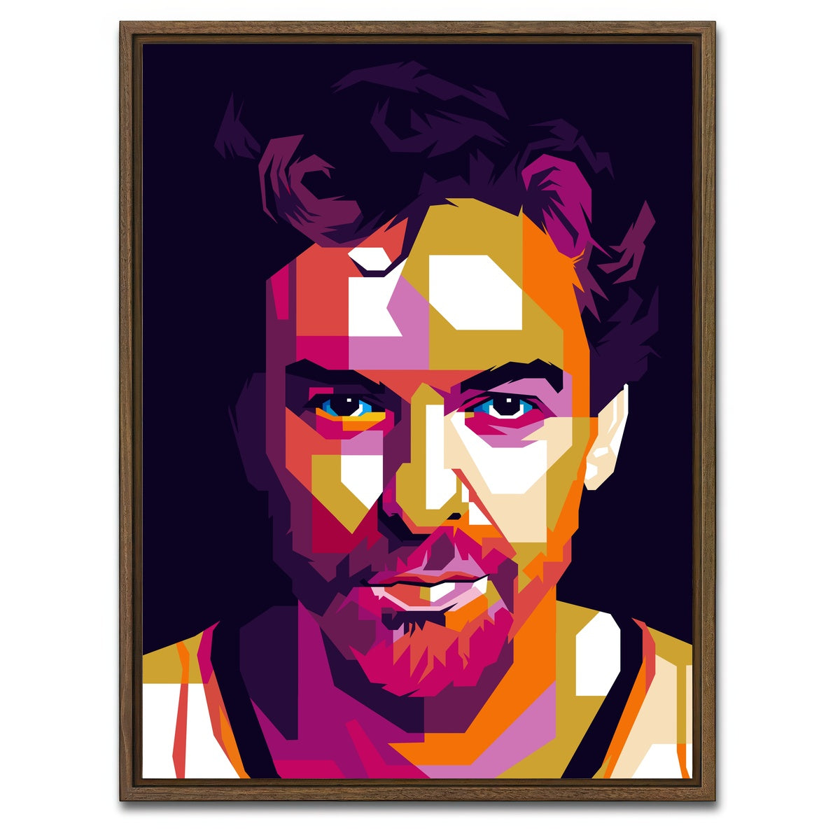 AUTO-MOCKUP WHITE | Pau Gasol | 1 Piece | Walnut Framed Canvas | group=3x4