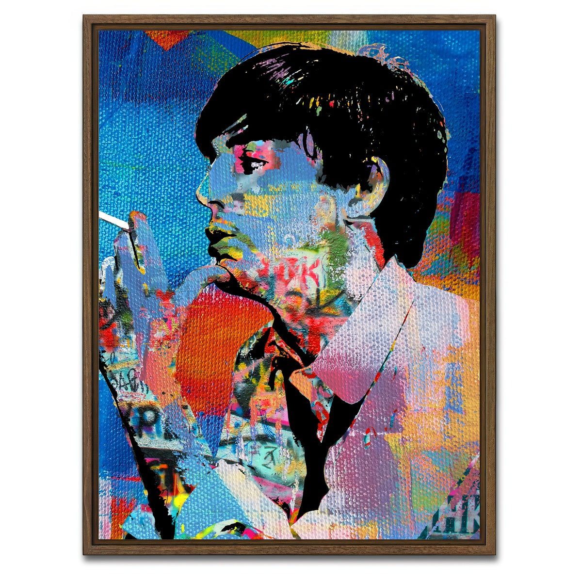 AUTO-MOCKUP WHITE | Paul McCartney | 1 Piece | Walnut Framed Canvas | group=3x4