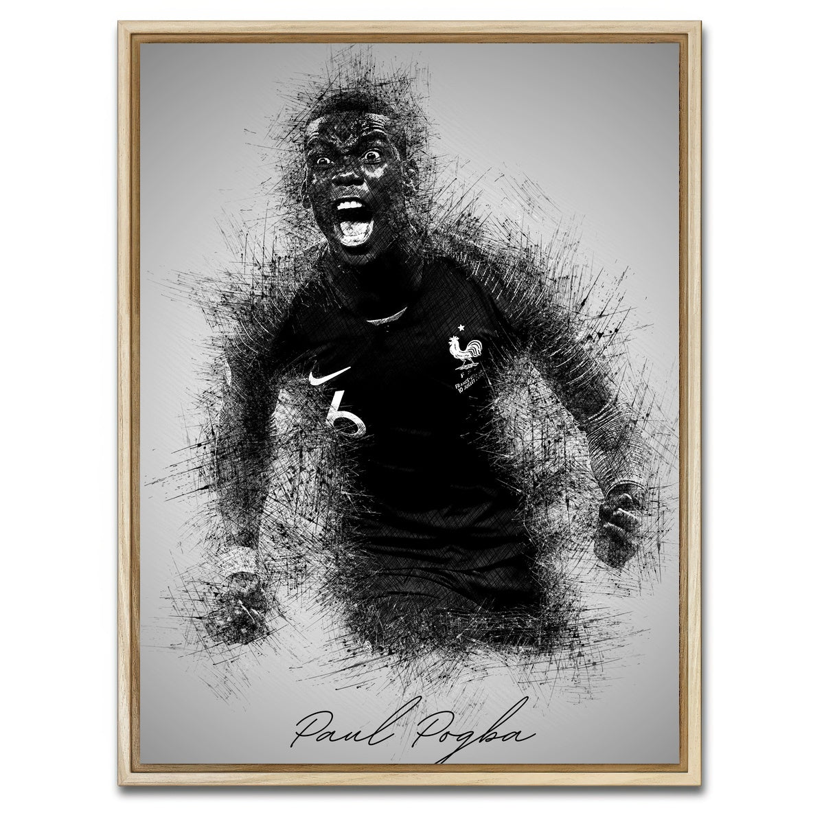 AUTO-MOCKUP WHITE | Paul Pogba | 1 Piece | Natural Framed Canvas | group=3x4