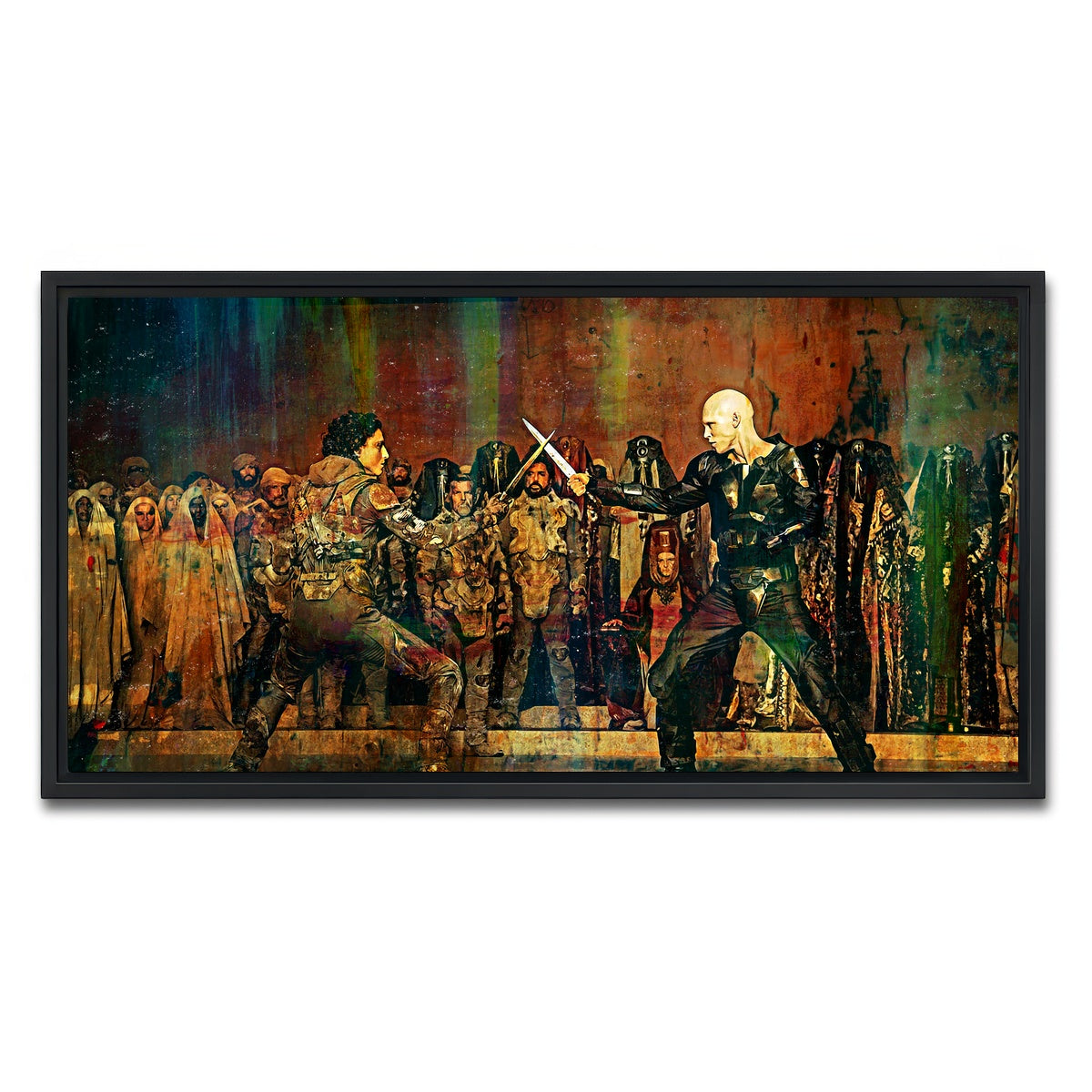 AUTO-MOCKUP WHITE | Paul Vs. Feyd Rautha | 1 Piece | Black Framed Canvas | group=2x1