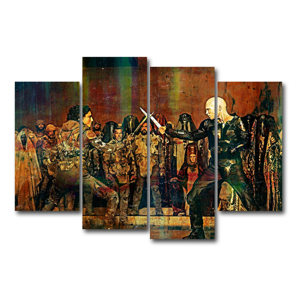 AUTO-MOCKUP WHITE | Paul Vs. Feyd Rautha | 4 Piece | Gallery Wrap Canvas | group=4_short