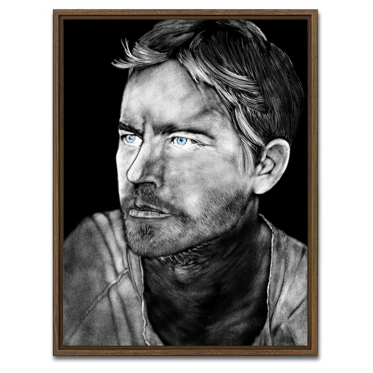 AUTO-MOCKUP WHITE | Paul Walker 2 | 1 Piece | Walnut Framed Canvas | group=3x4