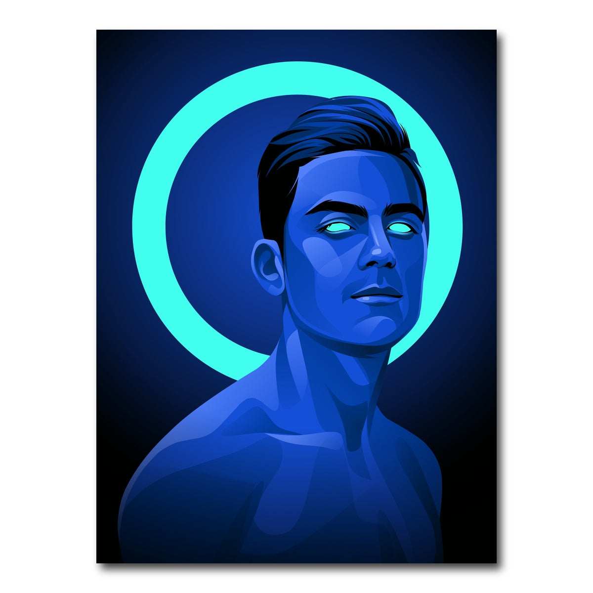 AUTO-MOCKUP WHITE | Paulo Dybala Blue | 1 Piece | Gallery Wrap Canvas | group=3x4