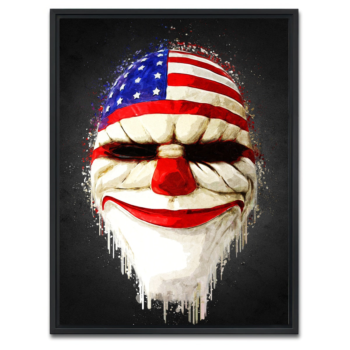AUTO-MOCKUP WHITE | Payday 2 Portrait | 1 Piece | Black Framed Canvas | group=3x4