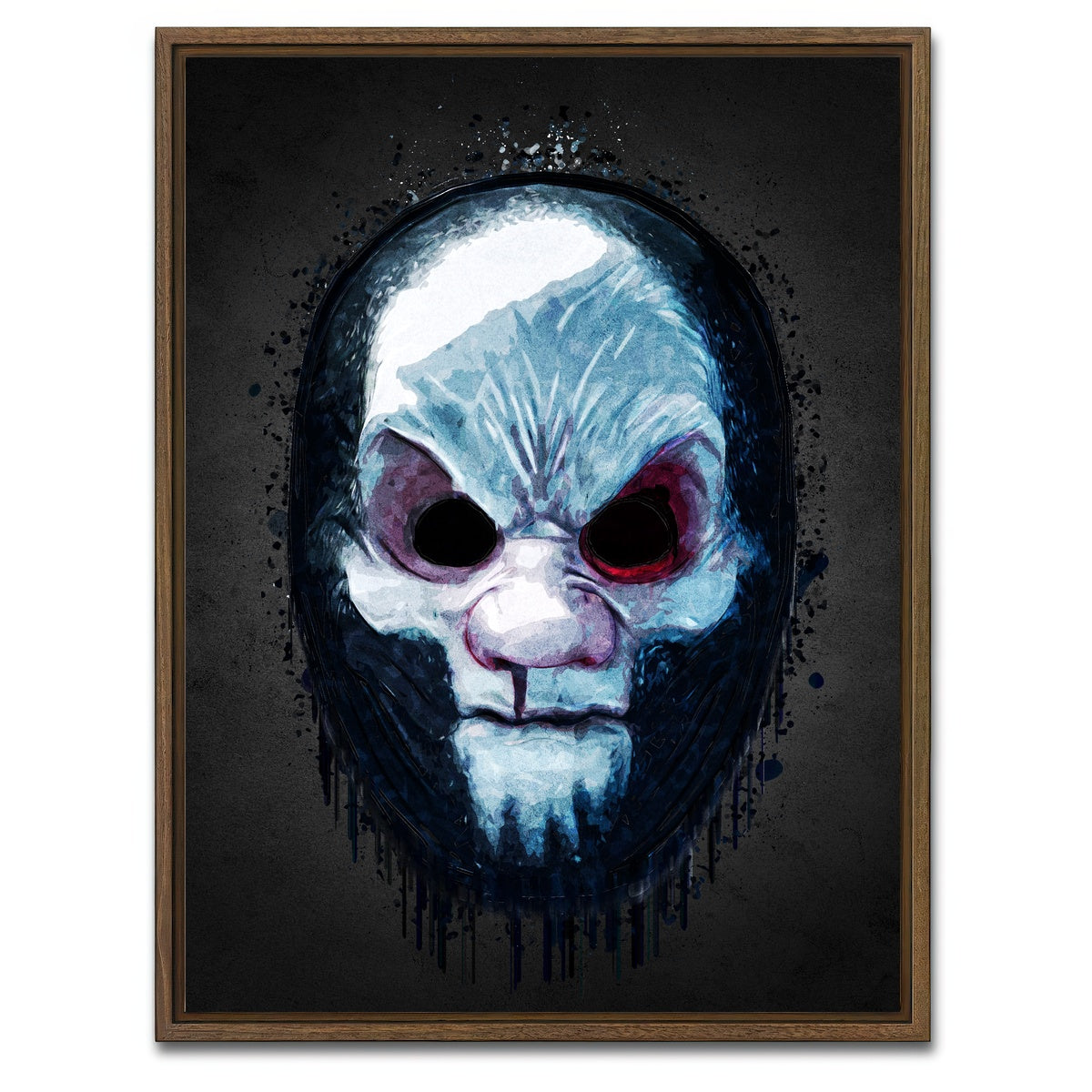 AUTO-MOCKUP WHITE | Payday 3 Portrait | 1 Piece | Walnut Framed Canvas | group=3x4