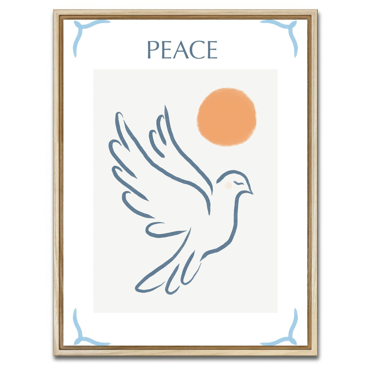 AUTO-MOCKUP WHITE | Peace Blue | 1 Piece | Natural Framed Canvas | group=3x4