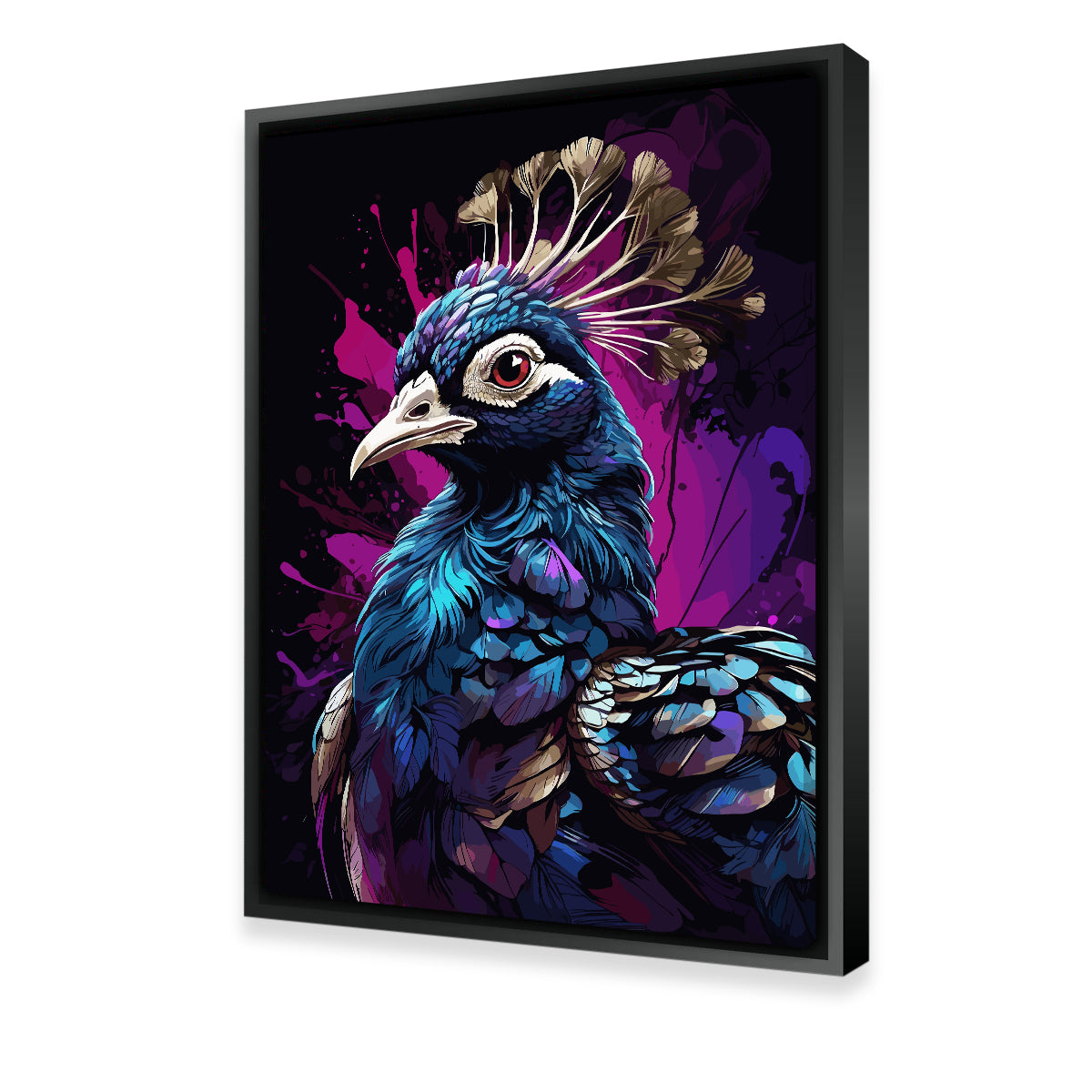 Peacock Animal Colorful Wall Art